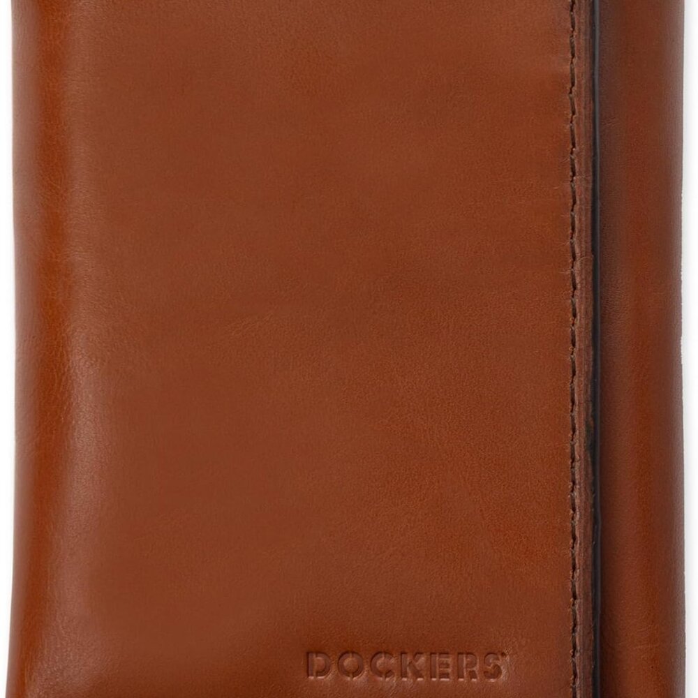 Men's Extra Capacity Slim Profile Trifold Wallet with Multiple Card Slots and ID